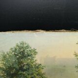 Oil on canvas painting landscape signed A Tournier 1884