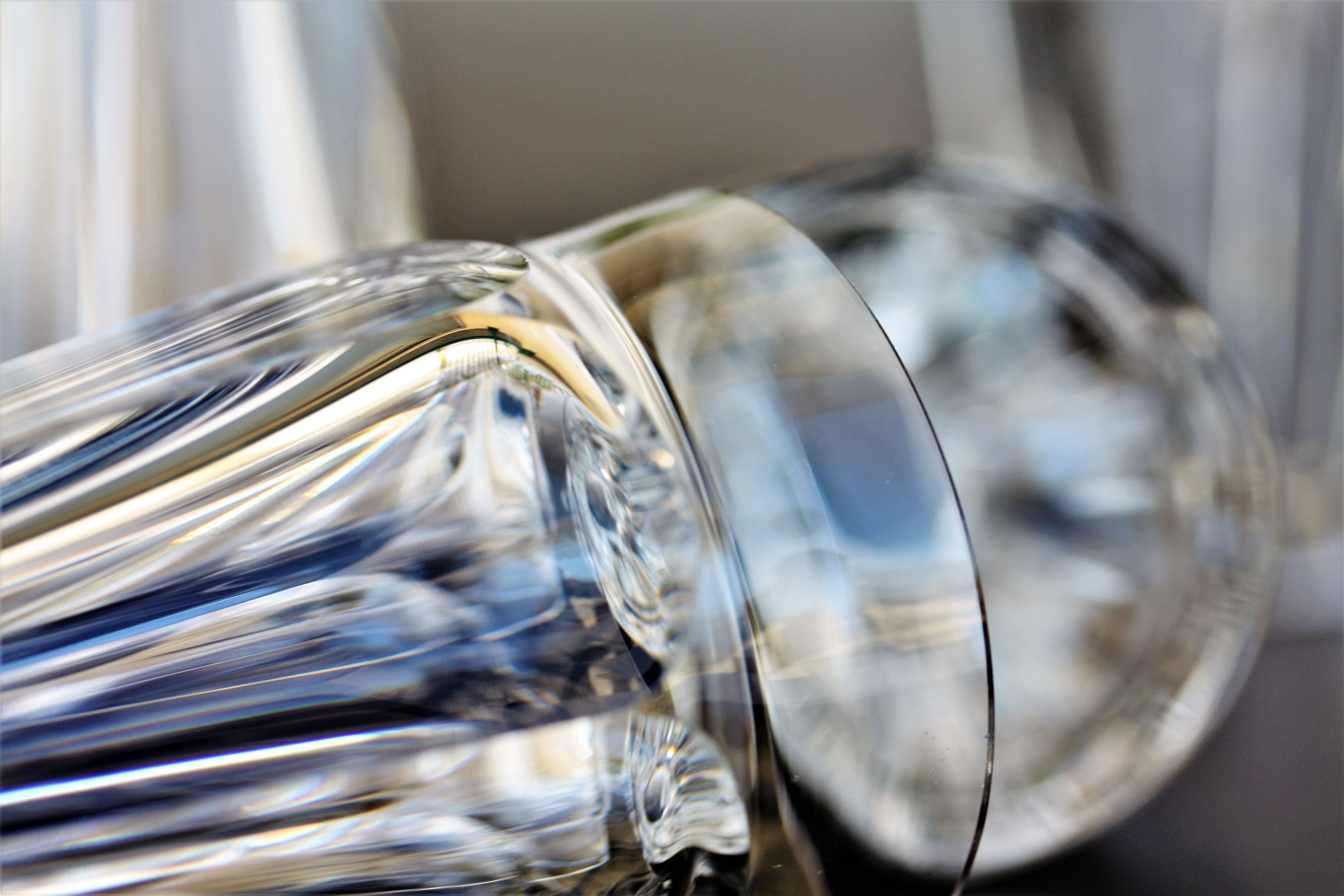 Pair of Baccarat crystal champagne flutes model Talleyrand