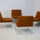 Ensemble de 10 chauffeuses de Louis Baillon, édition Planforms formant canapé modulable, circa 1950