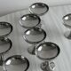8 coupelles sur pied en inox style Letang Remy, fabrication française