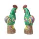 Pair of Glazed Polychrome Roosters Chinese Porcelain 34cm