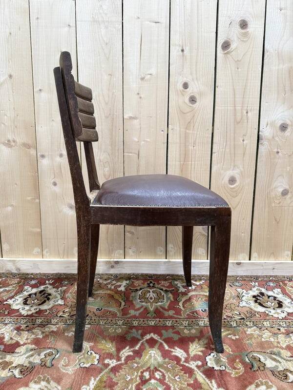 Suite de 6 chaises 1950 attribué à Gaston Poisson