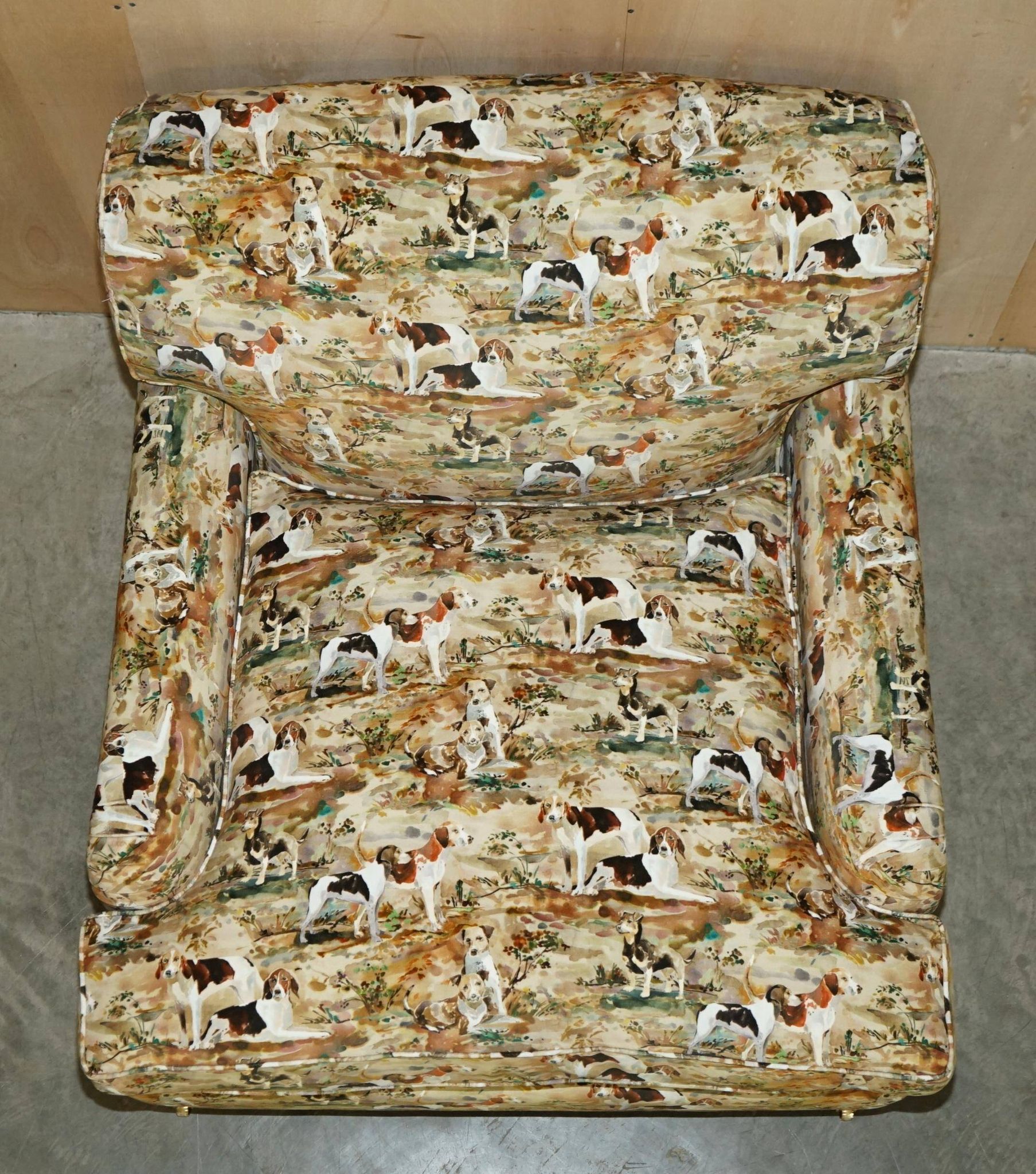 Pair of Howard Custom Love Seat Armchairs in Mulberry Silk Velvet