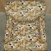 Pair of Howard Custom Love Seat Armchairs in Mulberry Silk Velvet