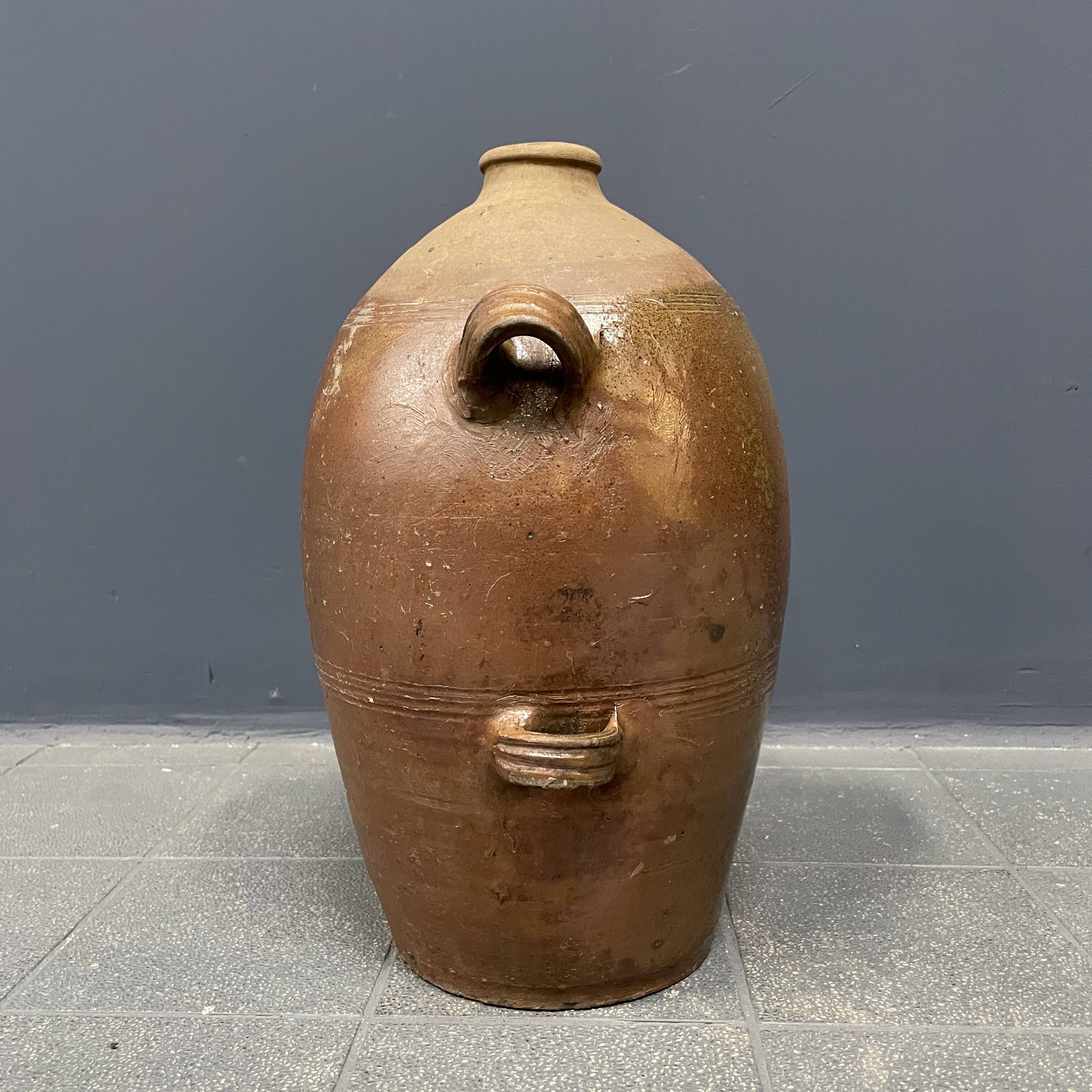 Large antique earthenware jug from Germany 18th century