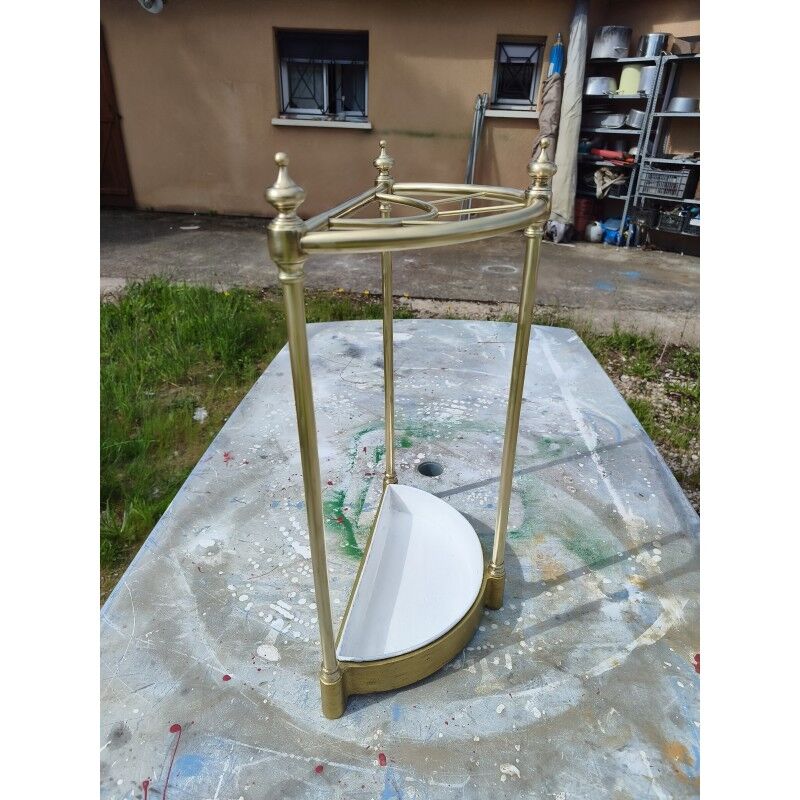 Umbrella stand 1900 brass, cast iron and steel