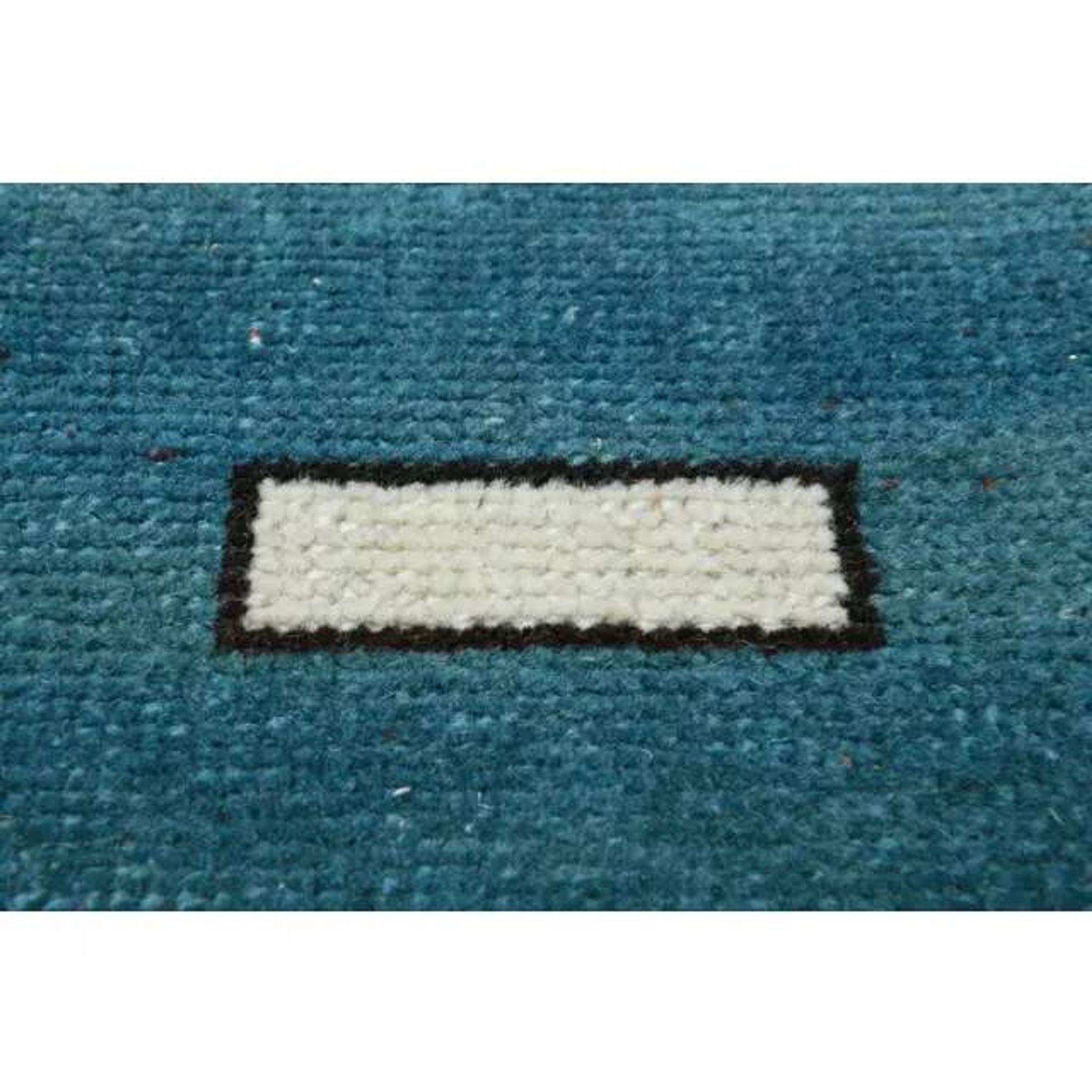 Vintage Turkish Oushak handmade wool cotton blue area rug 204x304