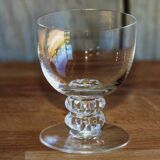 Series of 6 Lalique crystal wine glasses model Vougeot