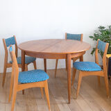 4-Pack geometric fabric chairs