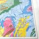 Old map of France Paris basin 43x43cm from 1950