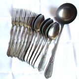 Art Nouveau cutlery with ladle, forks, spoons and ladle