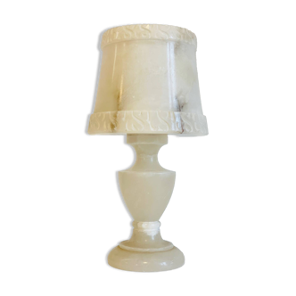 70s natural alabaster lamp