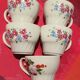 5 tasses à cadé avec soucoupes