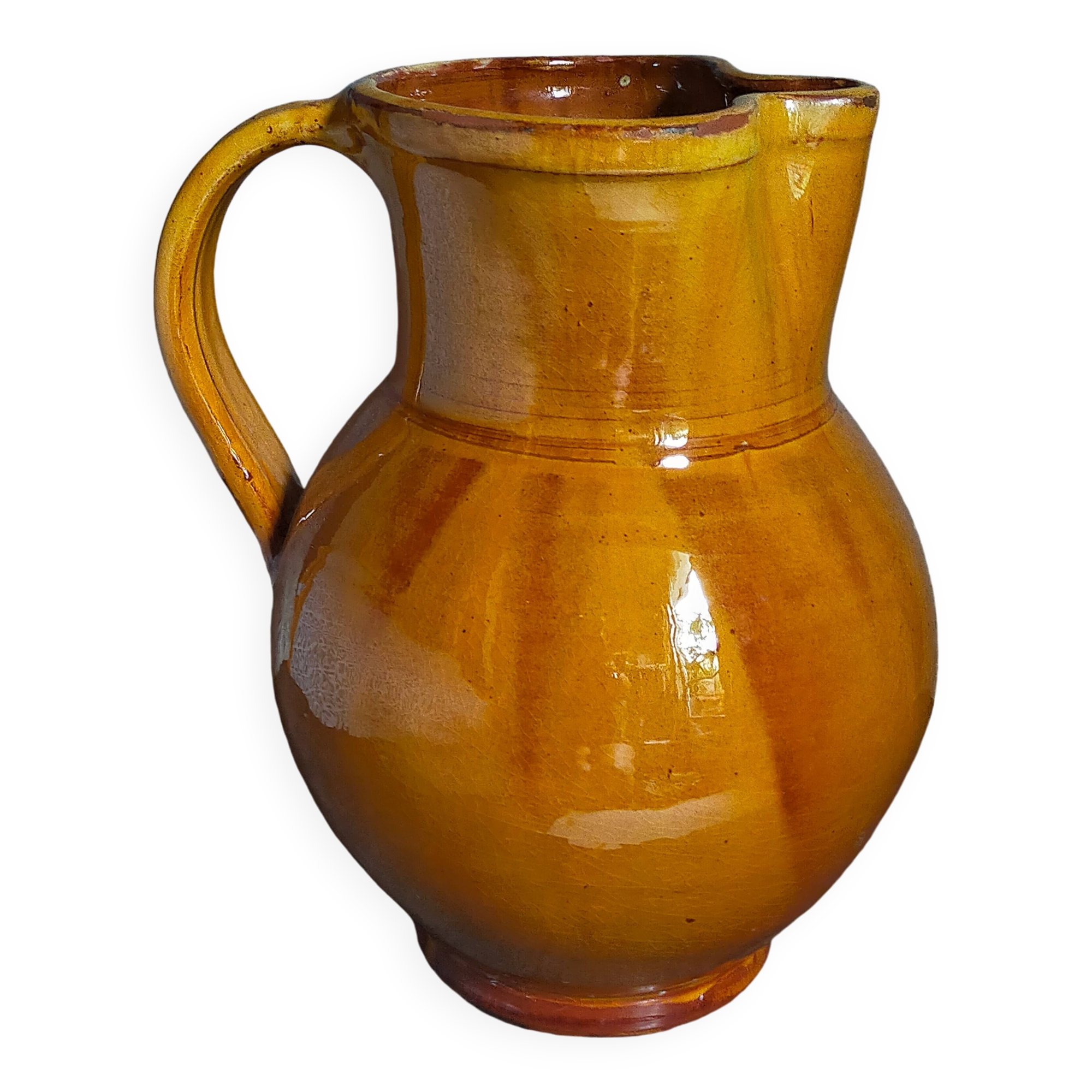 XXL pitcher vintage Provencal pottery from Salernes