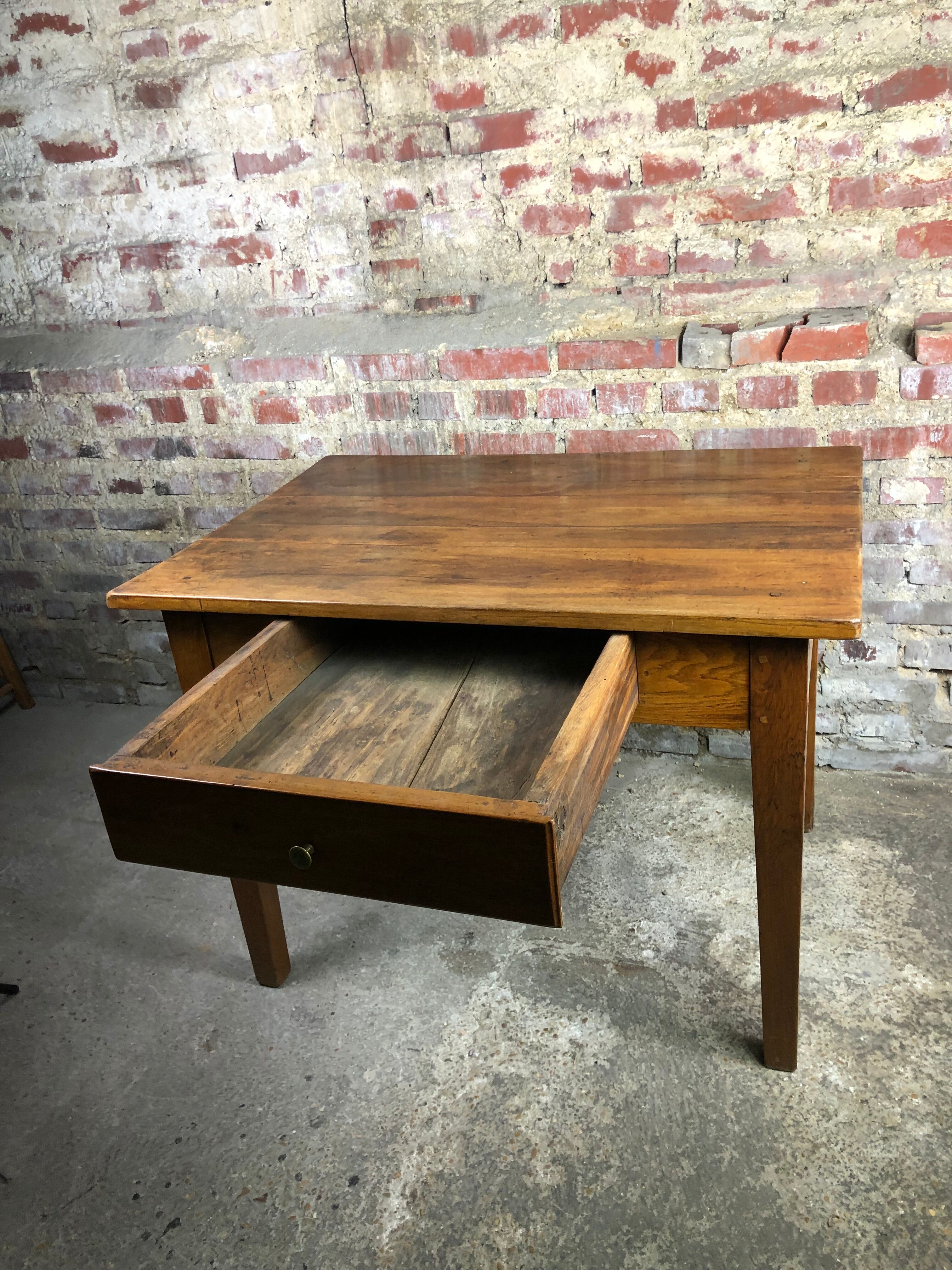 1900s walnut farmhouse/desk table