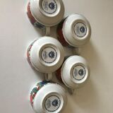 Set of 5 cups Acapulco vintage design 1970