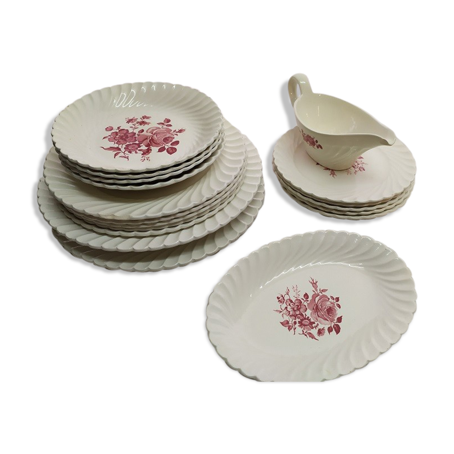 Service 18 pieces Lunéville