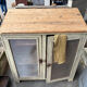 Sideboard, patinated wooden buffet