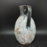 Pichet carafe grès de Bouffioulx Signé  Biron W 15 décor de poisson de mer TBE