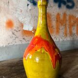 Vintage vase, glazed enameled terracotta vase, decorative vase, decoration