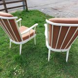Pair of Baumann Eventail Armchairs - 1980s