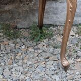 Table basse ancienne dorée et bois