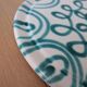 Vintage Gmundner Keramik Green Flamed Flat Plate – Austrian Hand Painted