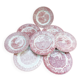 8 English Ironstone decor plates