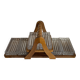 Art Deco wooden compartmented servant