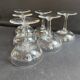 6 Blown and Cut Champagne Glasses