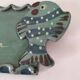 Decorative handcrafted dish – glazed earthenware, marine decor – 80s/90s