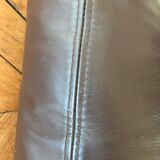 Set of 2 metal and brown leather armchairs Julie Prisca