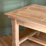 Large farmhouse table in solid oak – 230 cm