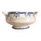 Creil & Montereau ironstone salad bowl and soup tureen, "Damier" service