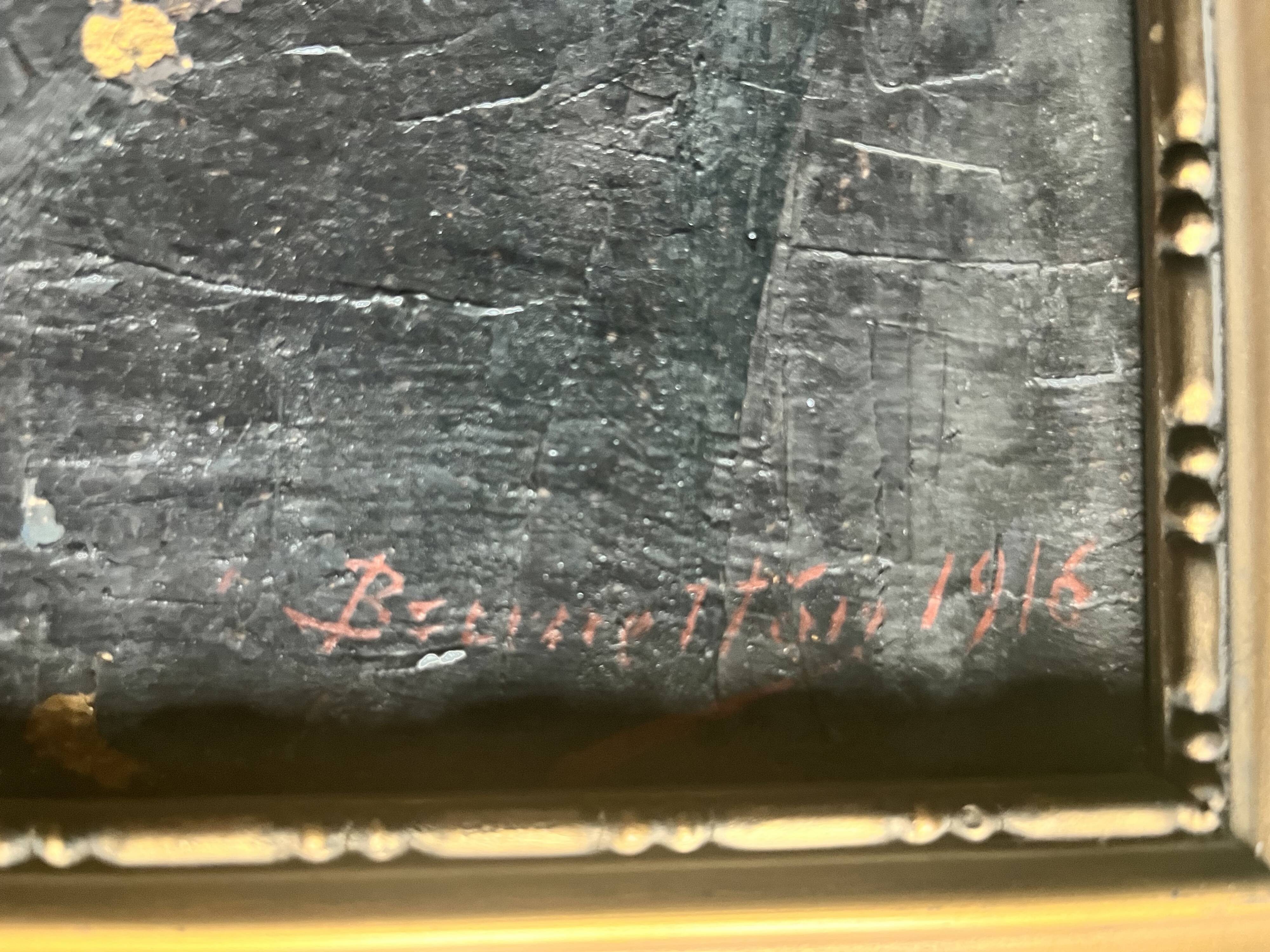 Portrait from 1916 signed by Jean Auguste Brunetton