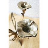 Three branched brass chandelier