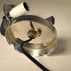 Paire d'appliques verre et chrome 1970