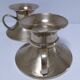 Pair of vintage solid brass hand candlesticks
