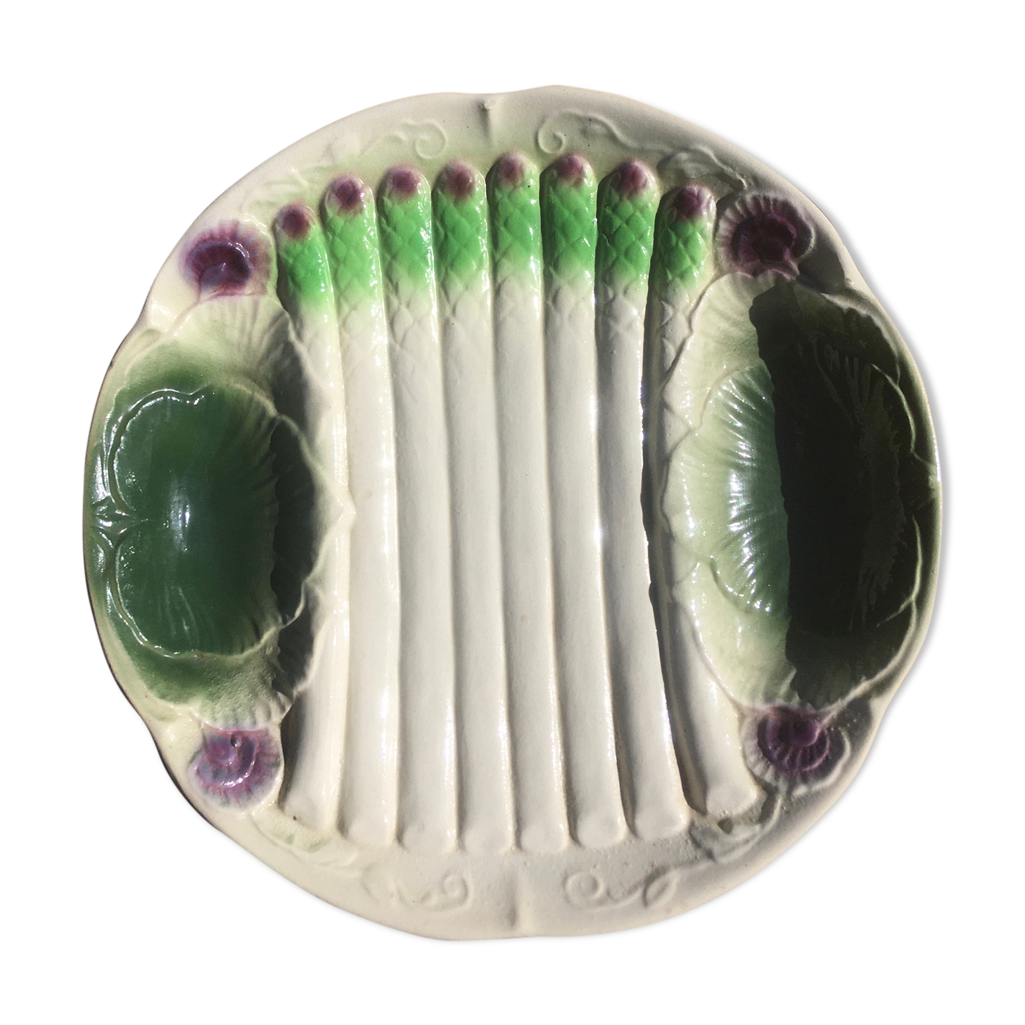 Asparagus plate in Sarreguemines dabbling.