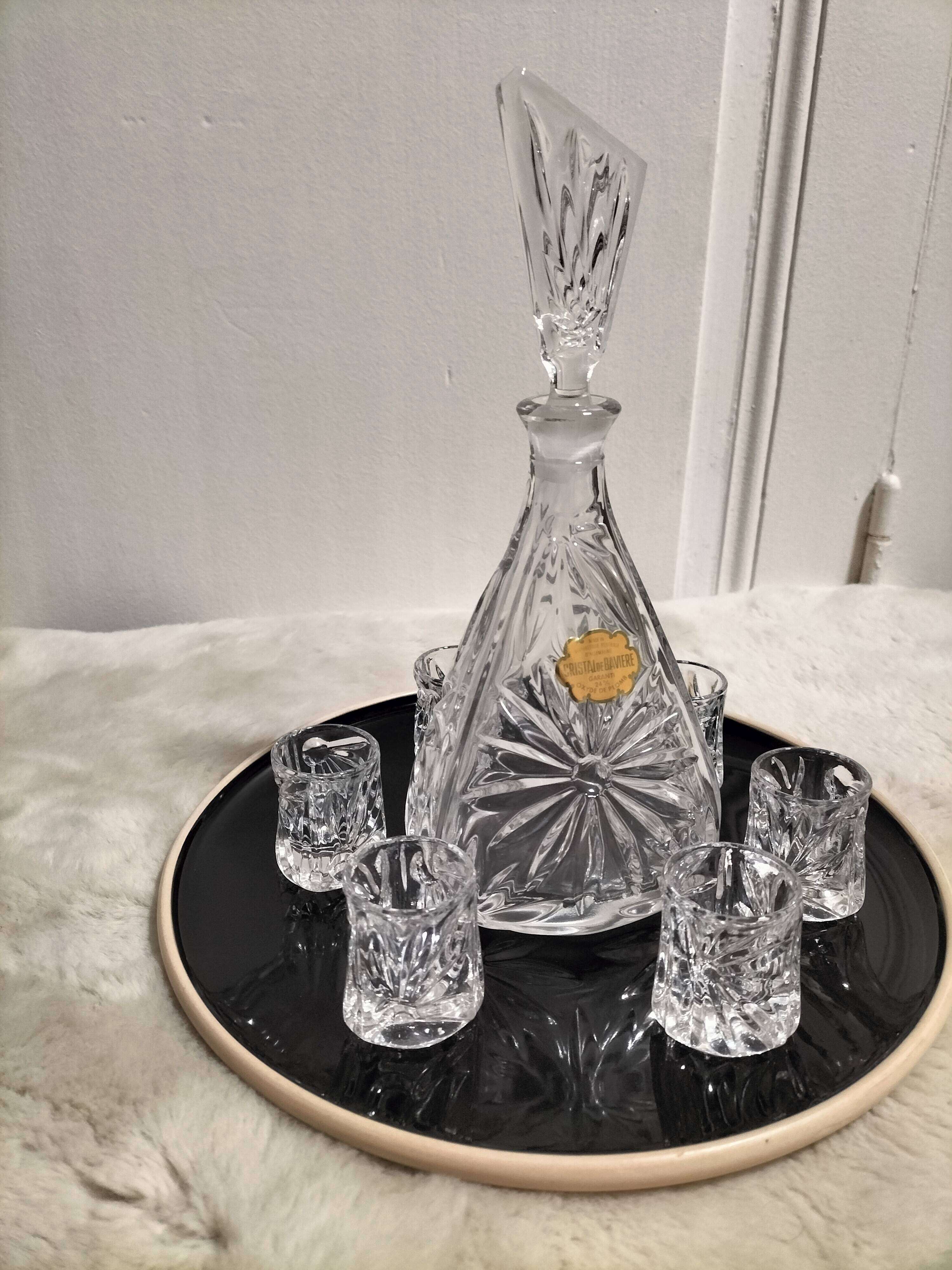 Service liqueur cristal de Bavière XX ieme siècle