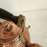 Ancient copper and brass travel teapot 20th