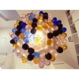 Scenographic Multicolor “Ballotton” Balls Murano Glass Chandelier