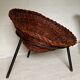 Pair of wicker basket armchairs