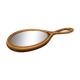 Miroir à main bambou osier rotin vintage