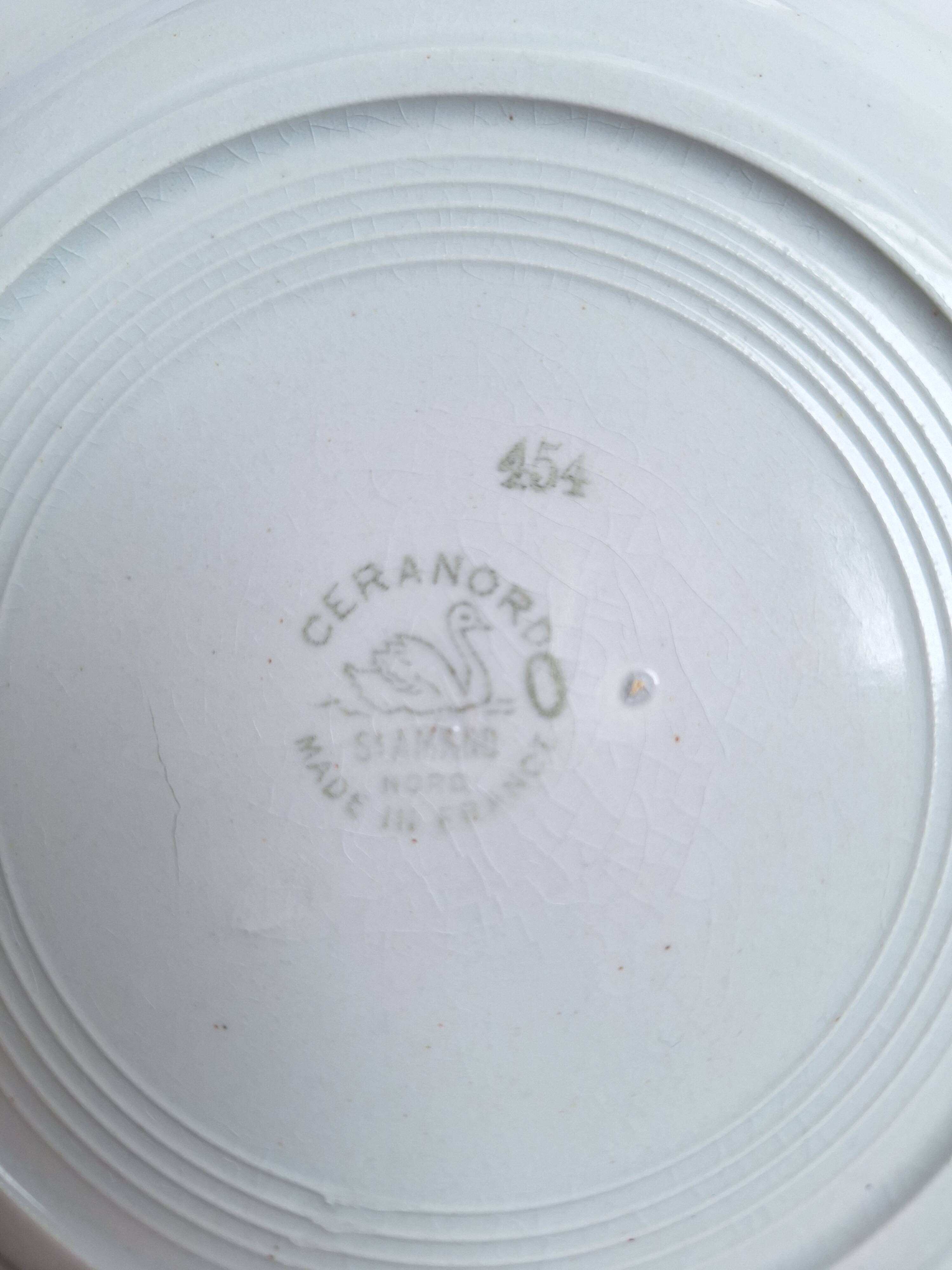 St Amand, Gien, Vintage soup plates