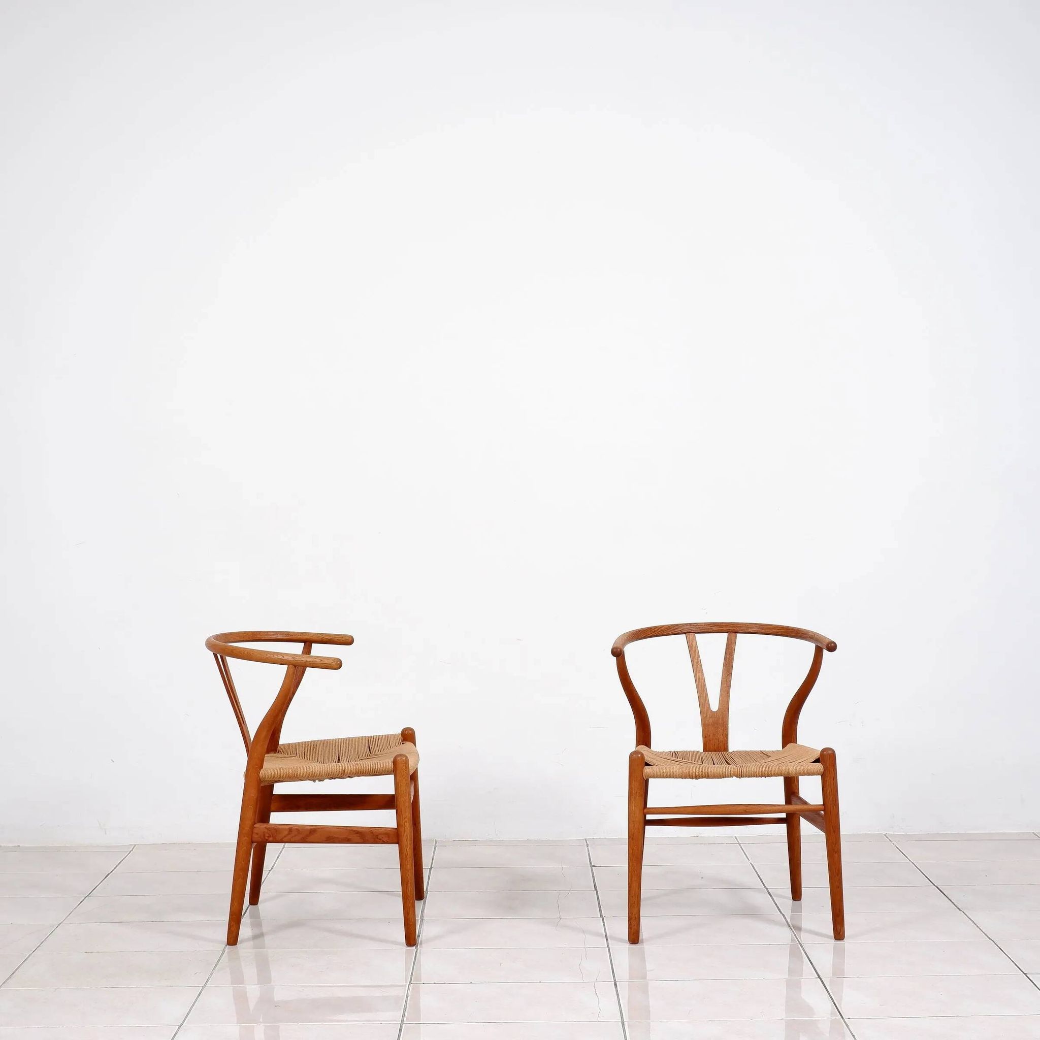 4 "CH24" Wishbone dining chairs by Hans J. Wegner for Carl Hansen & Son