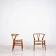 4 "CH24" Wishbone dining chairs by Hans J. Wegner for Carl Hansen & Son