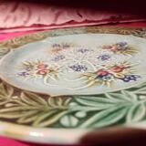 5 old Salins barbotine dessert plates