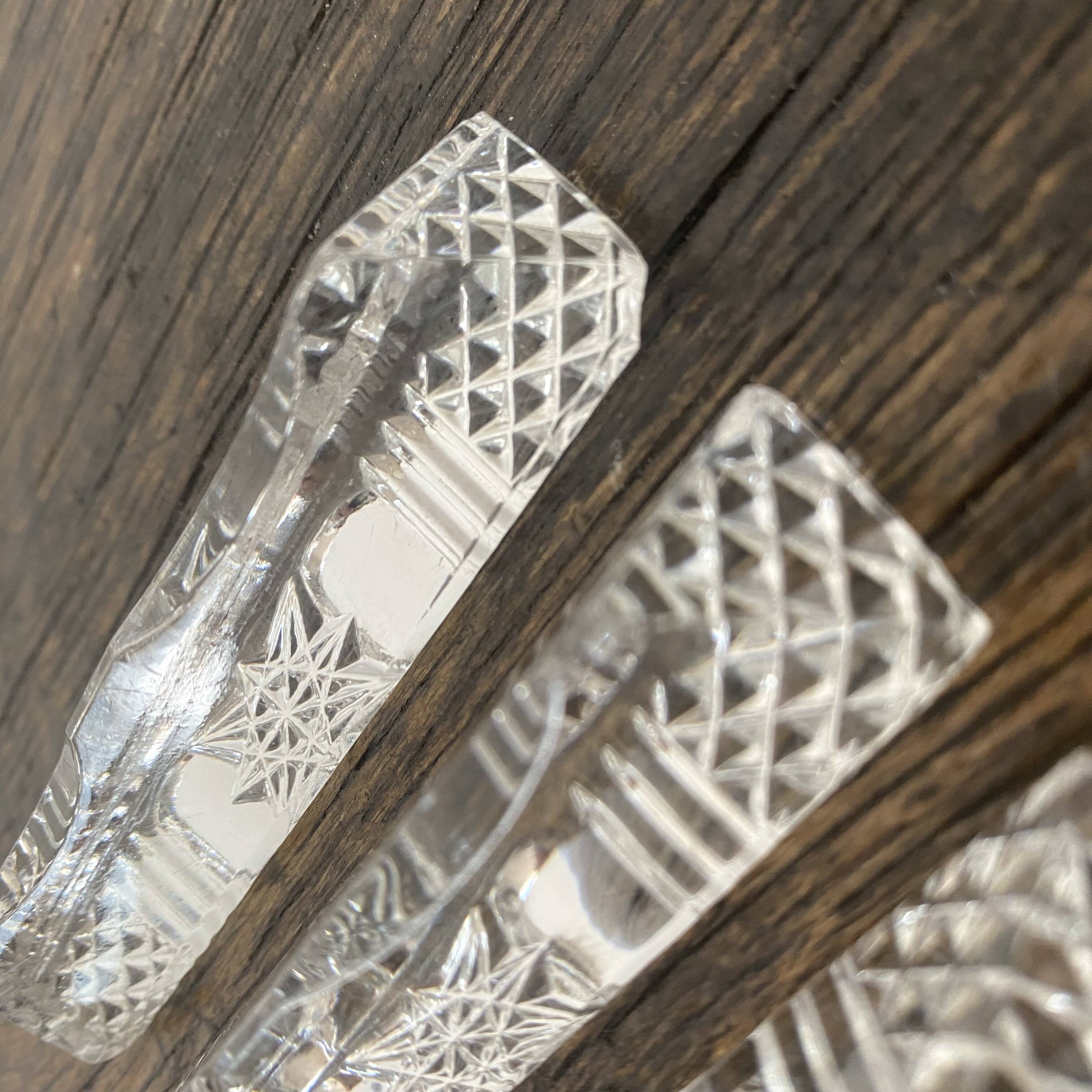 Porte couteaux vintage en verre