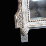 Small mirror, silver-leafed wood